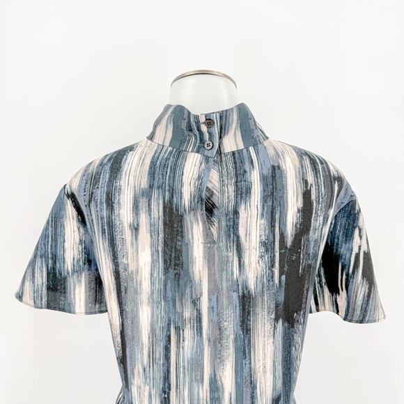 Nordstrom Blue A-Line Puff Sleeve Dress - Picture 3 of 6